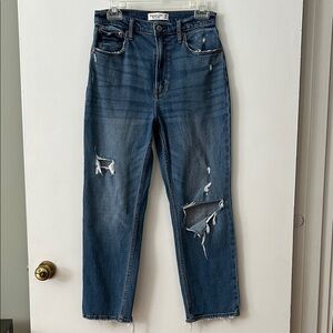 Abercrombie & Fitch Ankle Straight Ultra High Rise Jeans